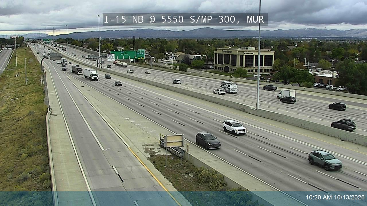 I-15 NB @ 5550 S / MP 300, MUR live camera view