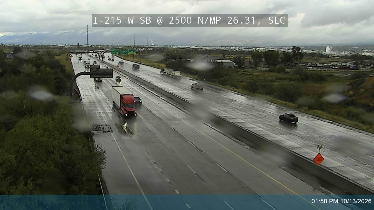 I-215 W SB @ 2500 N / MP 26.31, SLC live camera view
