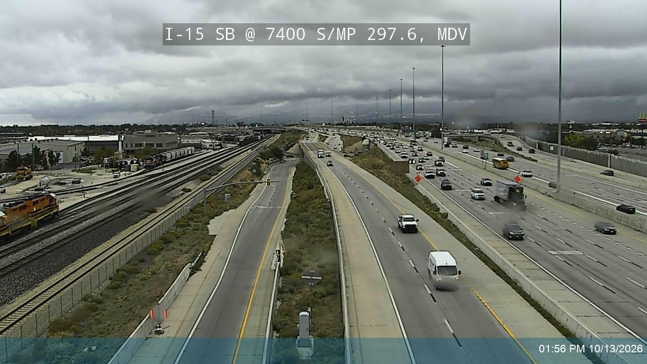 I-15 SB @ 7400 S / MP 297.6, MDV live camera view