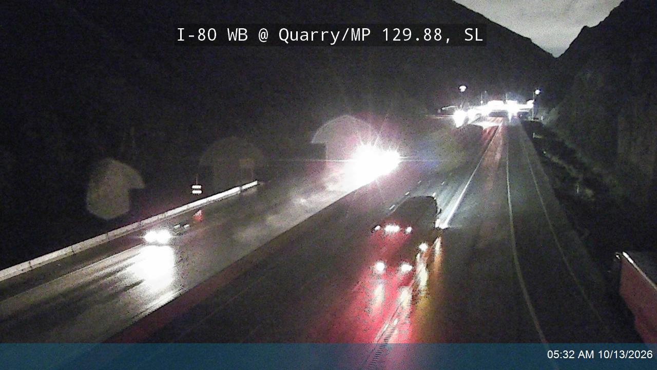 I-80 / Parleys Canyon WB @ Quarry / MP 129.88, SL live camera view