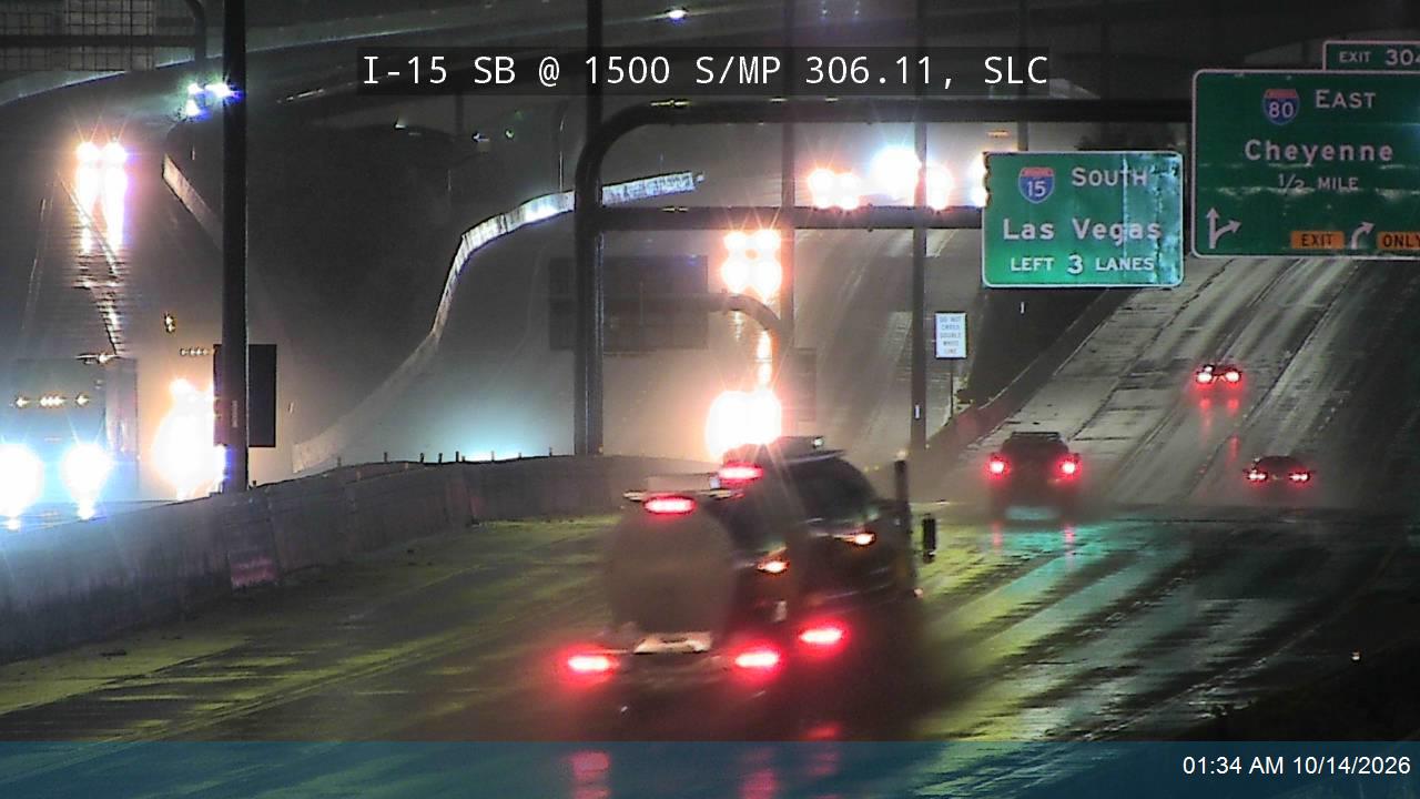 I-15 SB @ 1500 S / MP 306.11, SLC live camera view