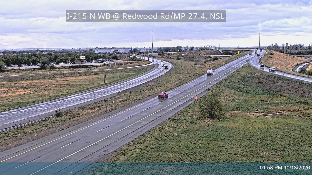 I-215 N WB @ Redwood Rd / SR-68 / MP 27.4, NSL (HUB) live camera view