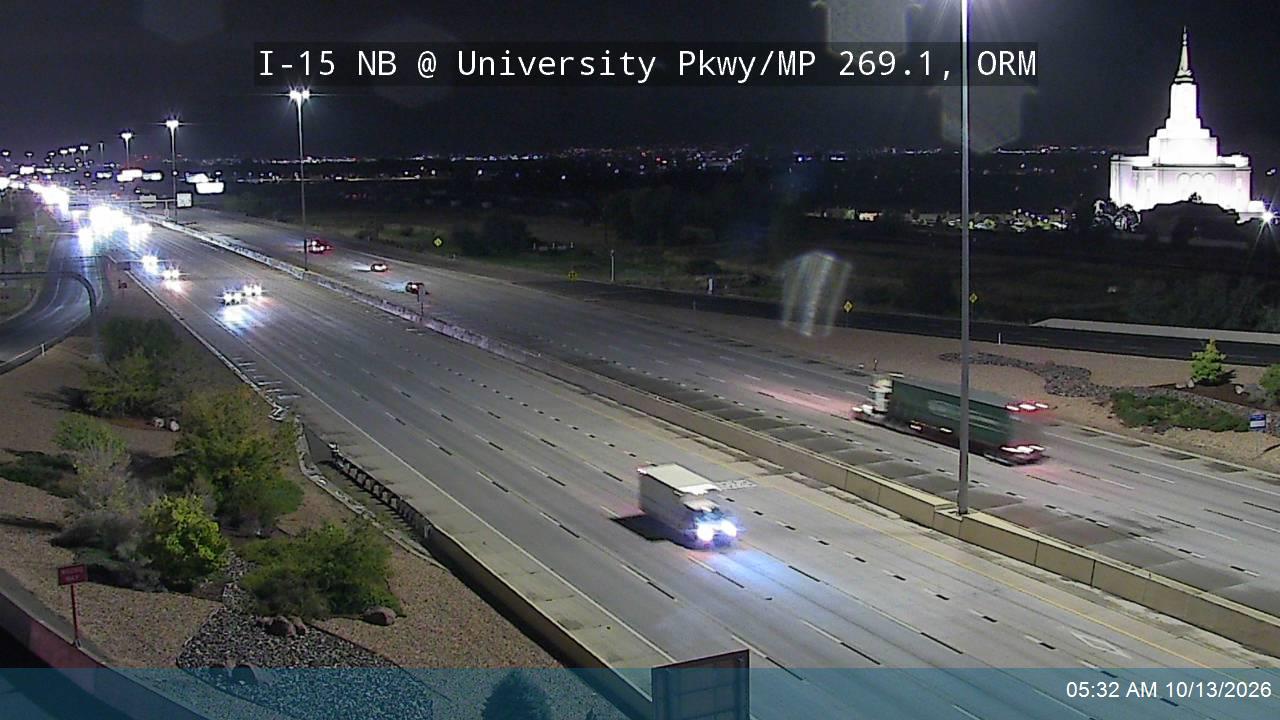 I-15 NB @ University Pkwy / SR-265 / MP 269.1, ORM live camera view