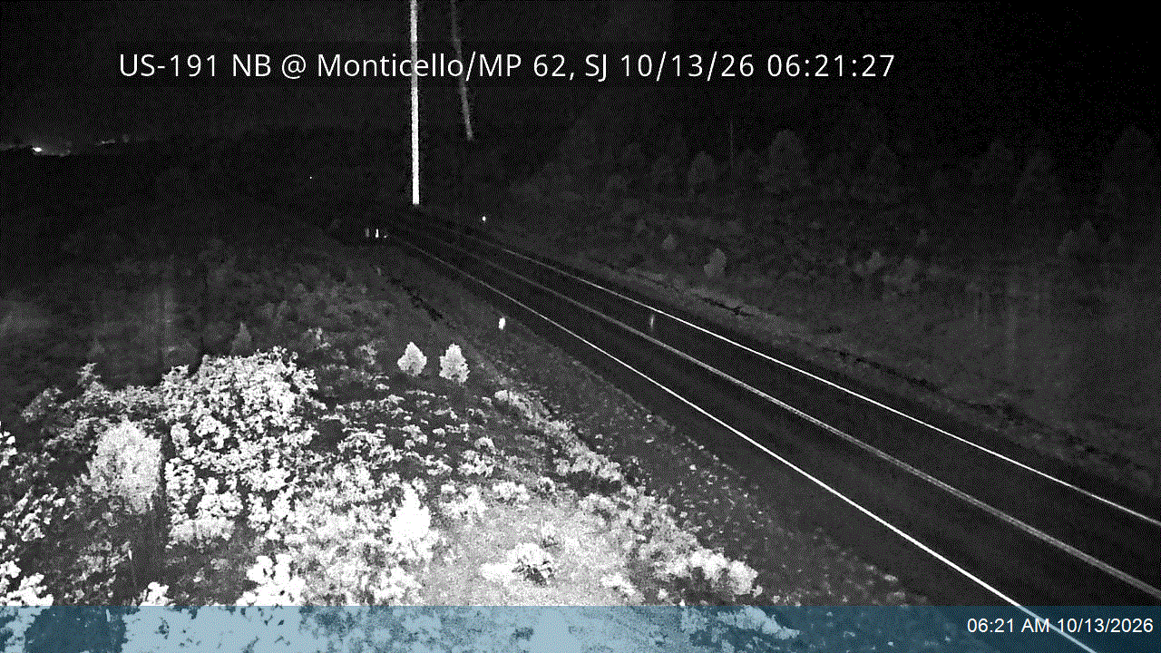 US-191 RWIS NB @ Monticello / MP 62, SJ live camera view