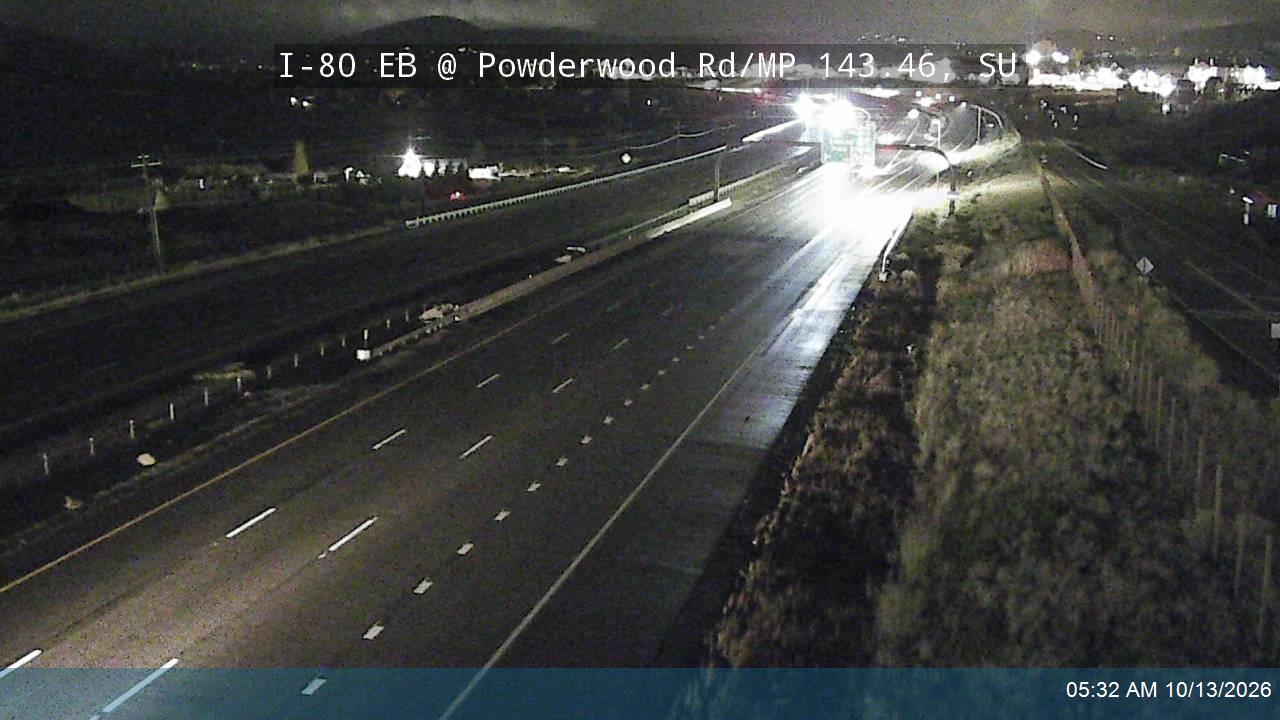I-80 EB @ Powderwood Rd / MP 143.46, SU live camera view
