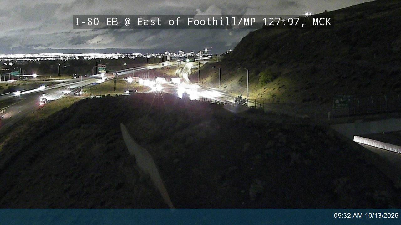 I-80 EB @ 3250 E / East of Foothill / MP 127.97, SL live camera view