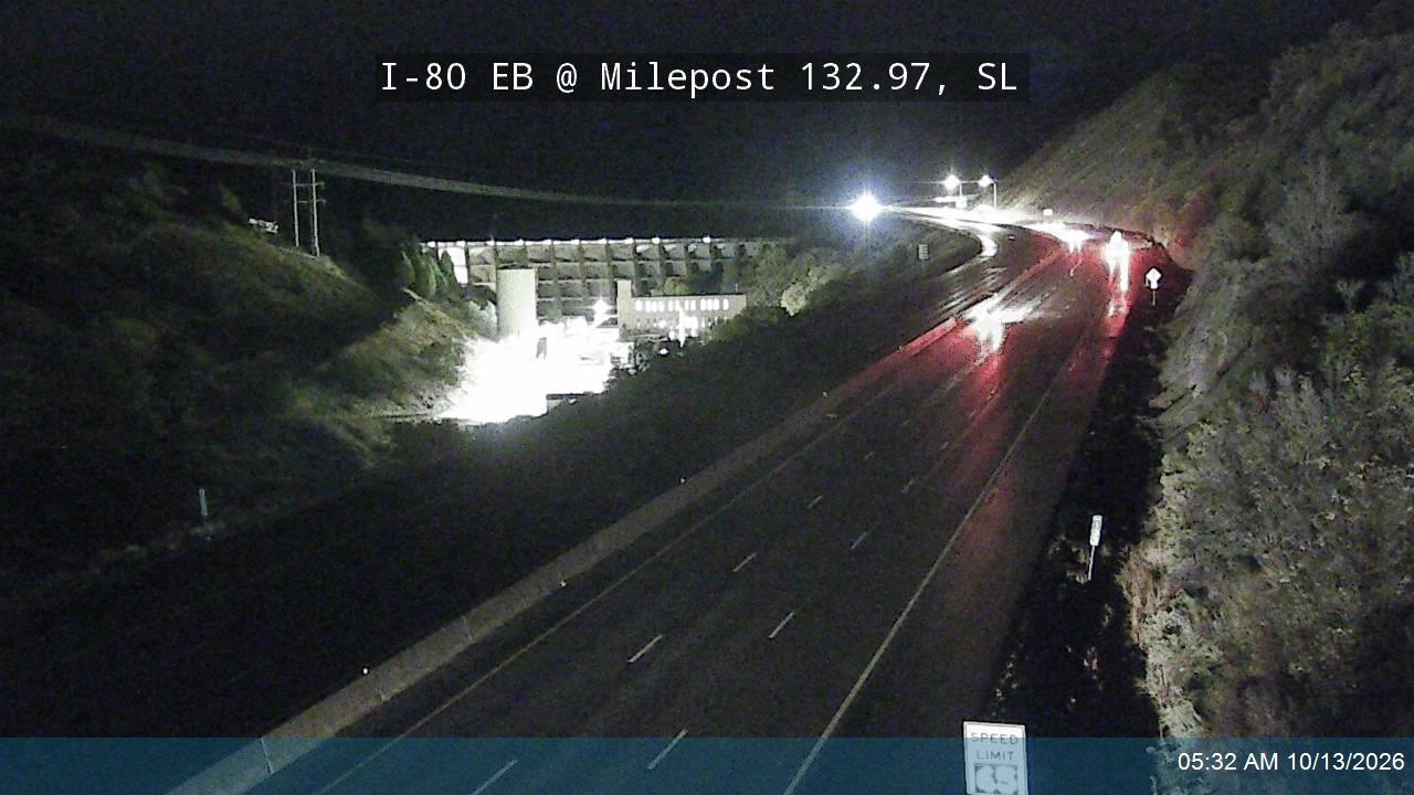 I-80 / Parleys Canyon EB @ Milepost 132.97, SL live camera view