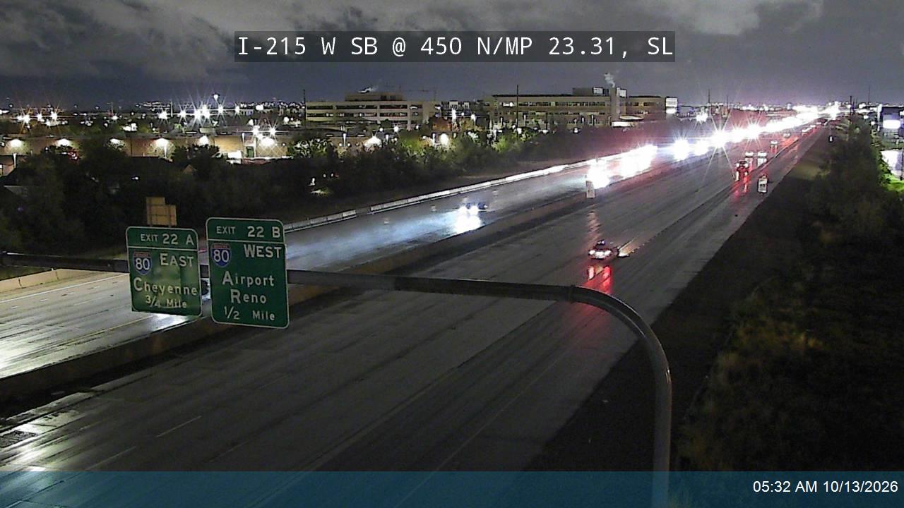 I-215 W SB @ 450 N / MP 23.31, SLC live camera view