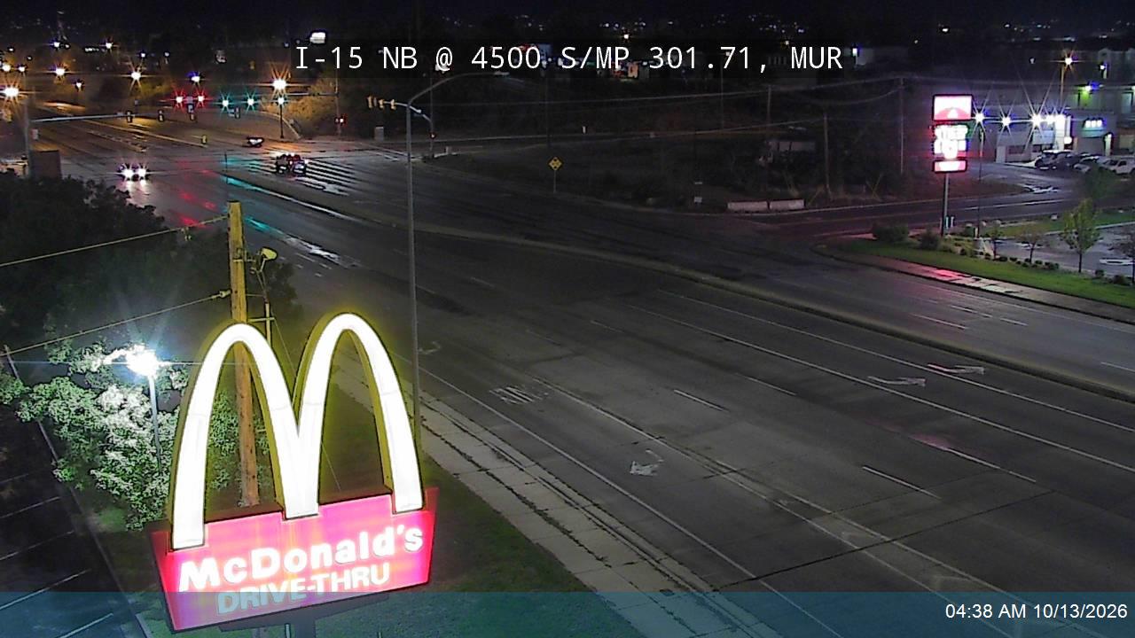 I-15 NB @ 4500 S / SR-266 / MP 301.71, MUR live camera view