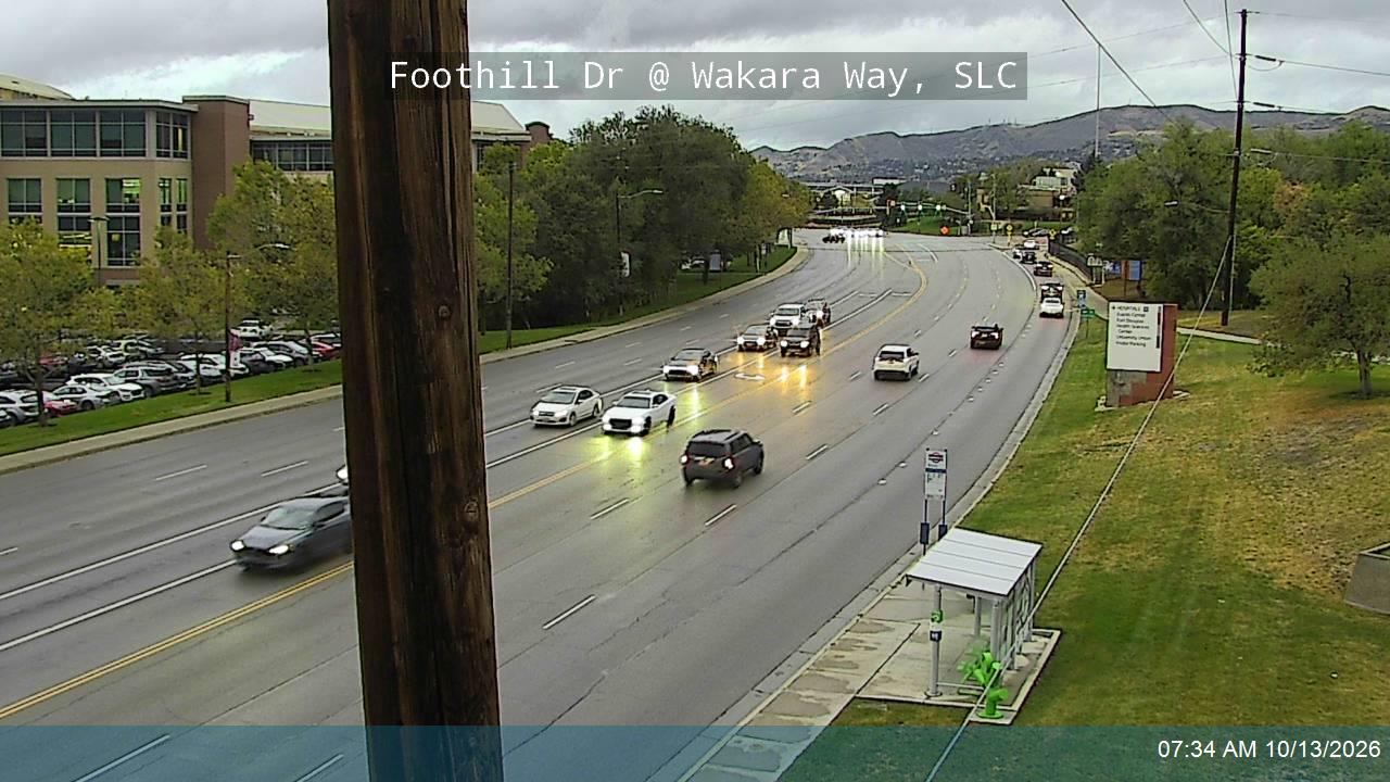 Foothill Dr / Honorary Veterans Blvd / SR-186 @ Wakara Way, SLC live camera view