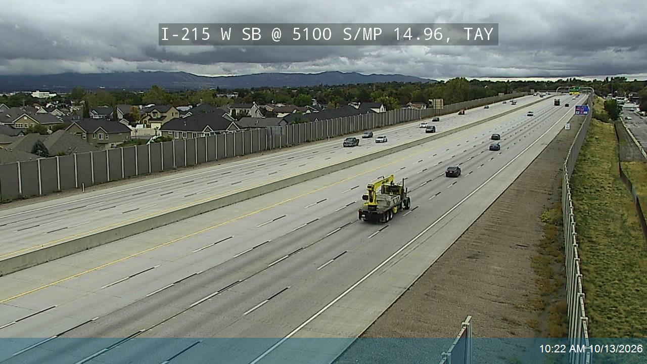 I-215 W SB @ 5100 S / MP 14.96, TAY live camera view