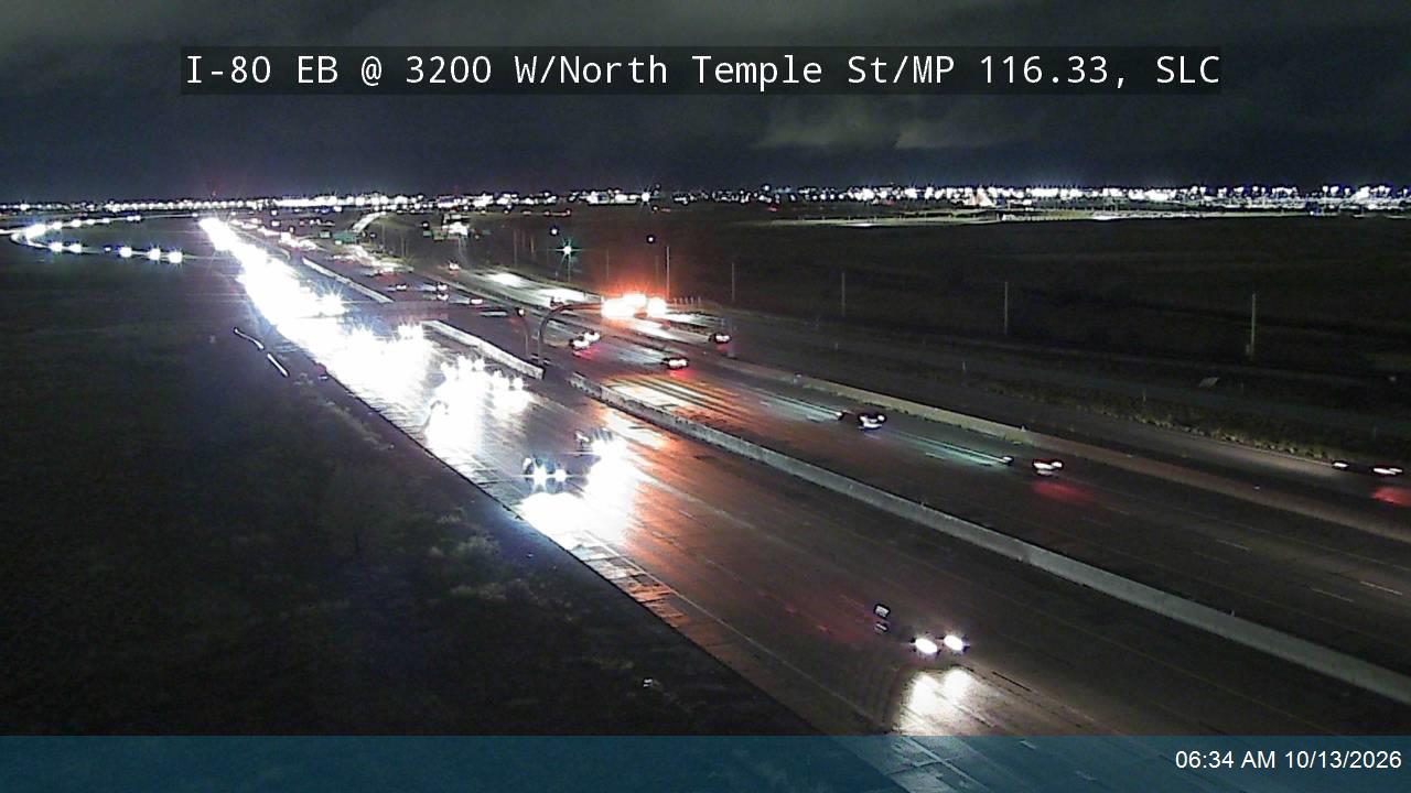 I-80 EB @ 3200 W / North Temple St / MP 116.33, SLC live camera view