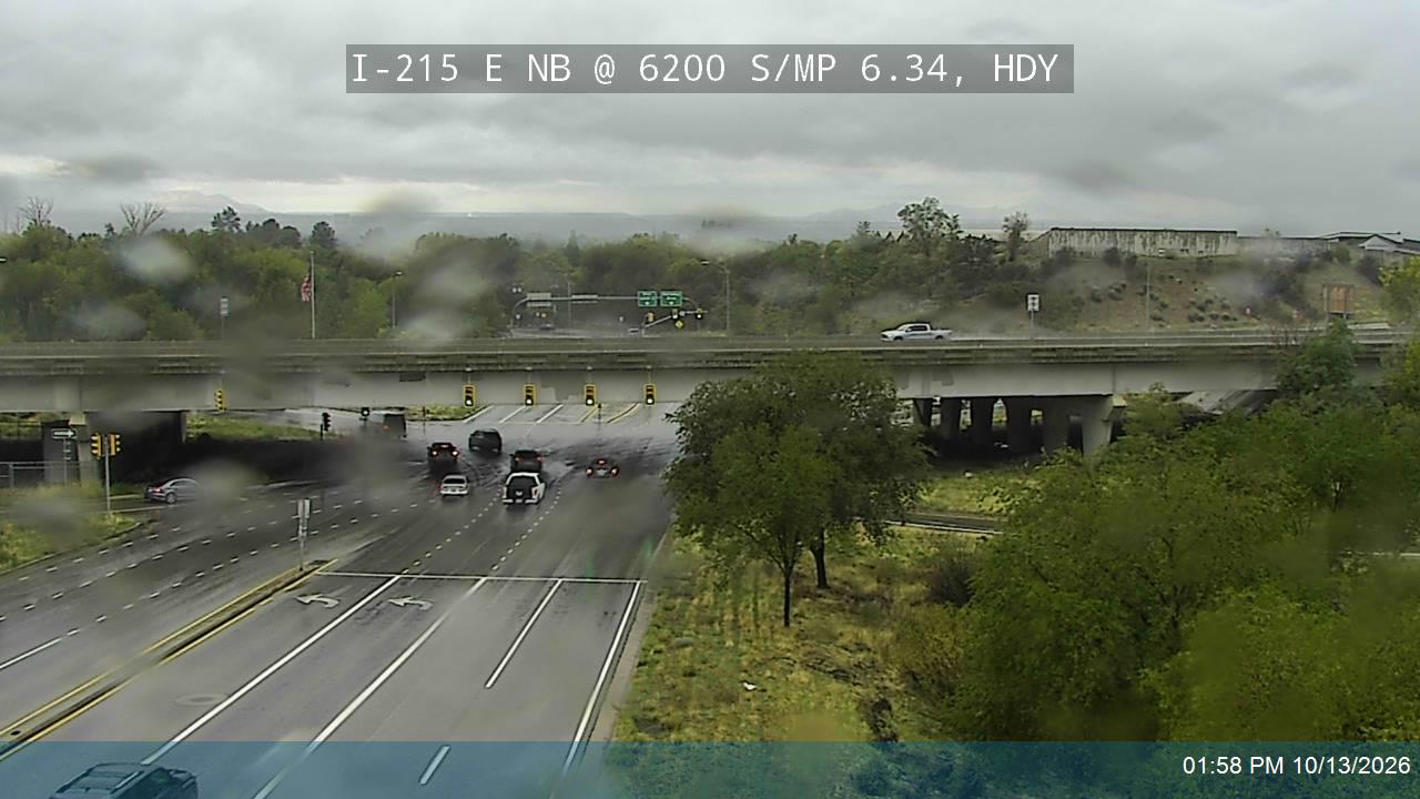I-215 E NB @ 6200 S / SR-190 / MP 6.34, HDY live camera view