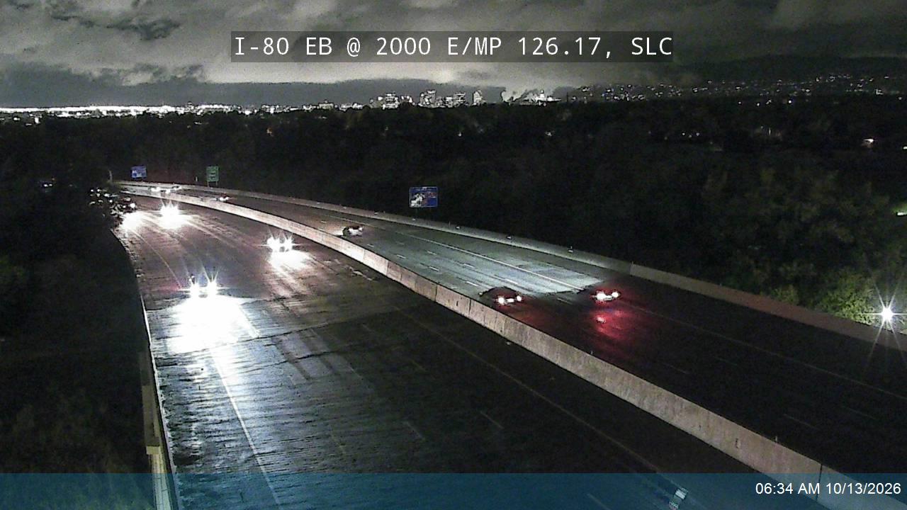 I-80 EB @ 2000 E / MP 126.17, SLC live camera view