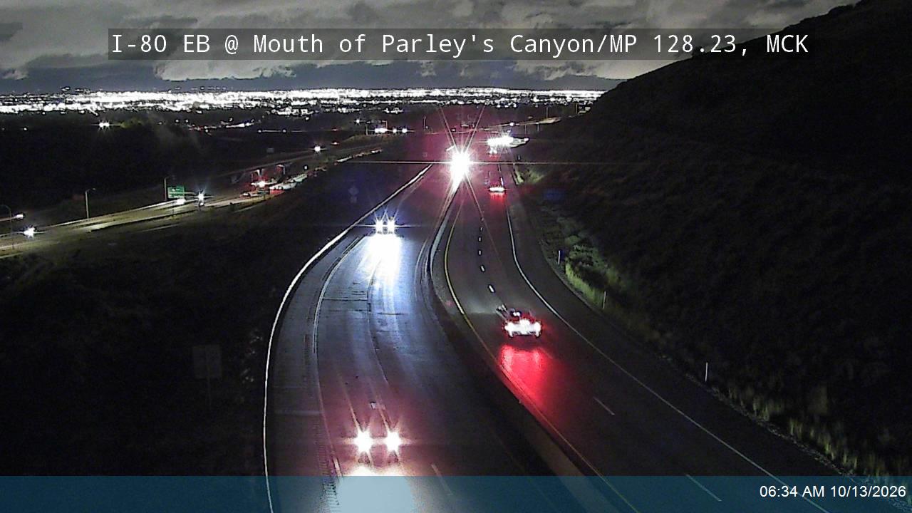 I-80 EB @ Mouth of Parleys Canyon / MP 128.23, SL live camera view