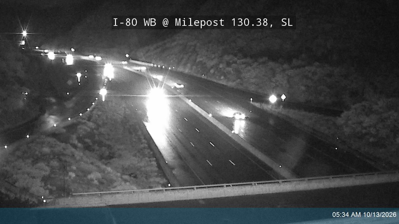 I-80 / Parleys Canyon WB @ East Quarry / MP 130.38, SL live camera view
