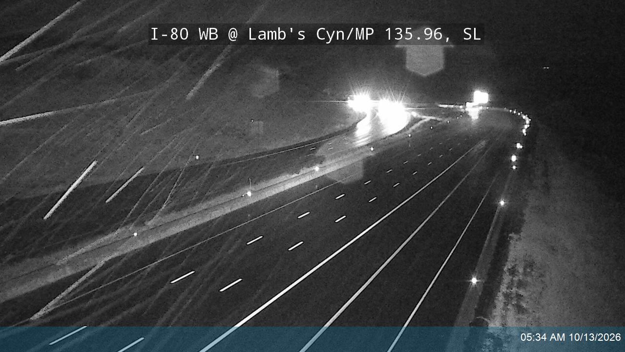 I-80 / Parleys Canyon WB @ Lambs Canyon Rd On-ramp / MP 135.96, SL live camera view