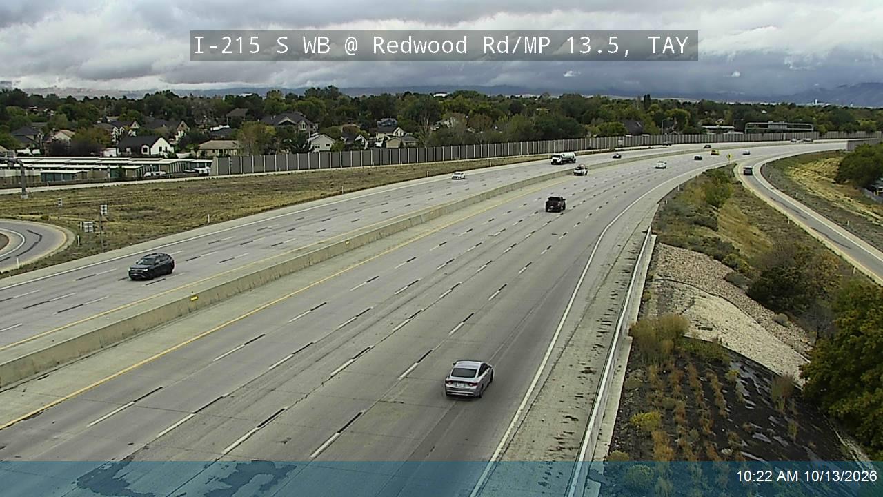 I-215 S WB @ Redwood Rd / SR-68 / MP 13.5, TAY live camera view