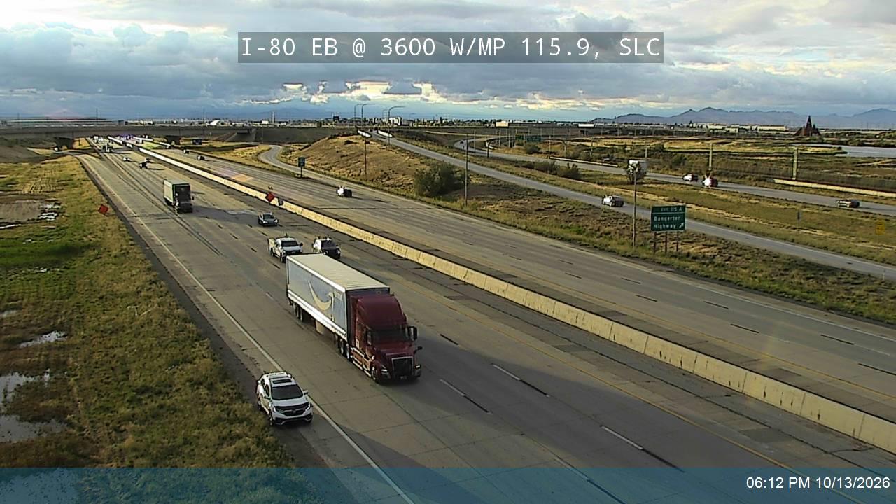 I-80 EB @ 3600 W / MP 115.9, SLC live camera view