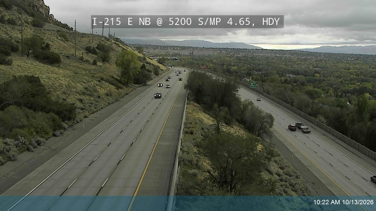 I-215 E NB @ 5200 S / MP 4.65, HDY live camera view