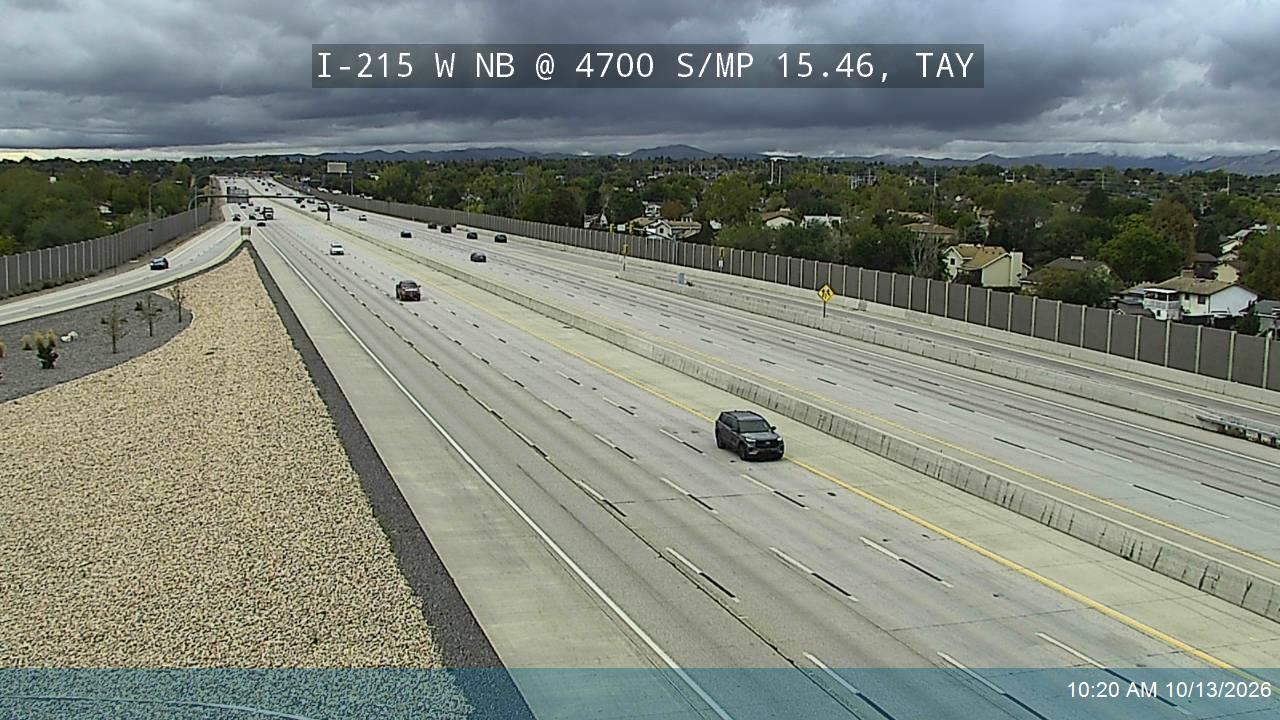 I-215 W NB @ 4700 S / SR-266 / MP 15.46, TAY live camera view