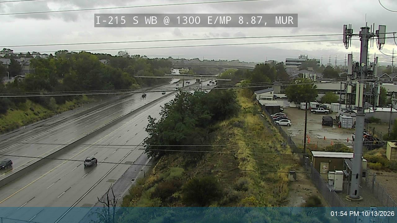 I-215 S WB @ 1300 E / MP 8.87, CWH live camera view