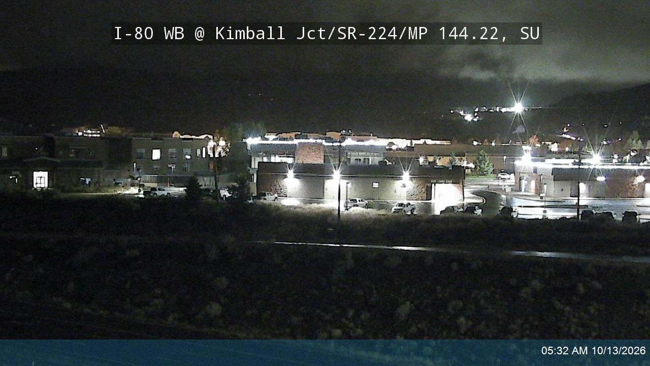 I-80 WB @ Kimball Jct / SR-224 / MP 144.22, SU live camera view