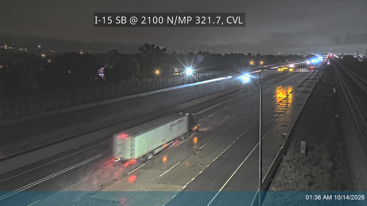 I-15 SB @ 2100 N / MP 321.7, CVL live camera view