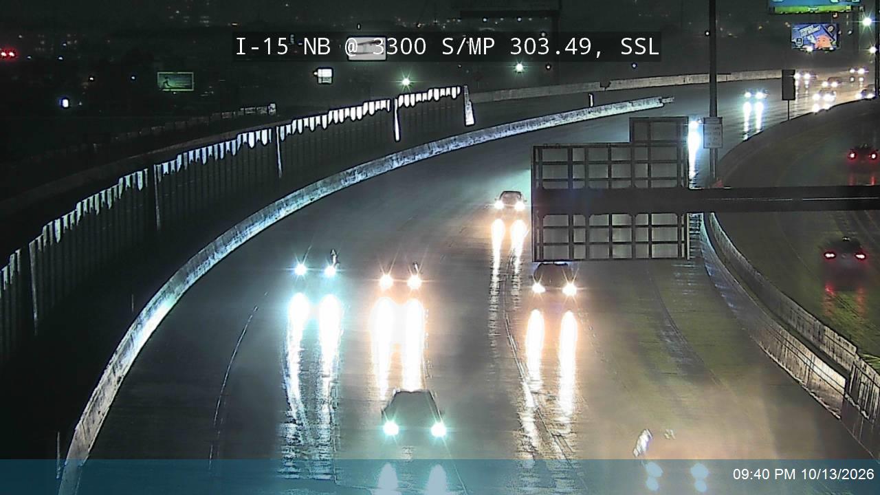 I-15 NB @ 3300 S / SR-171 / MP 303.49, SSL live camera view