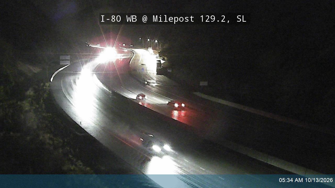 I-80 / Parleys Canyon WB @ Chain Up Area West / MP 129.2, SL live camera view