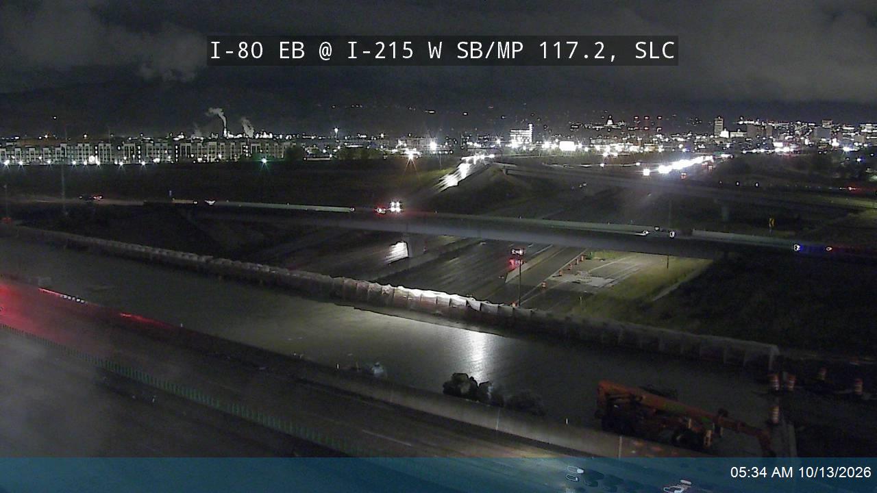 I-80 EB @ I-215 W SB / MP 117.2, SLC live camera view