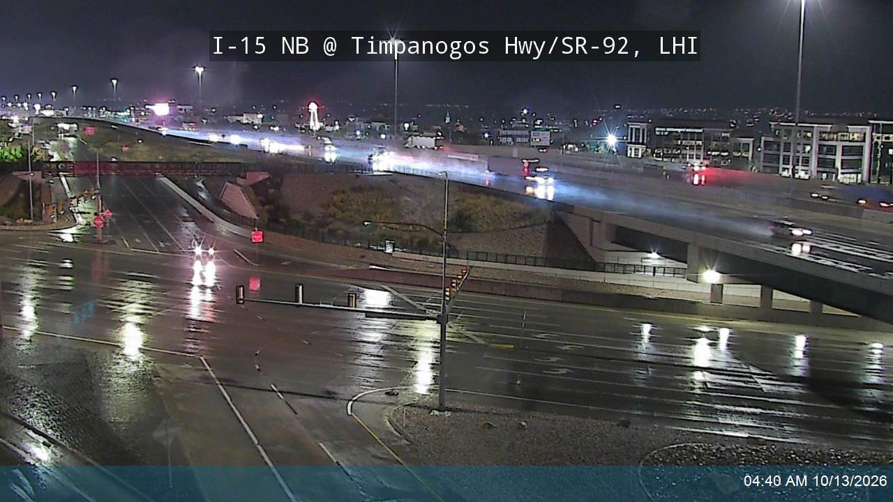 I-15 NB @ Timpanogos Hwy / SR-92 / MP 284, LHI live camera view