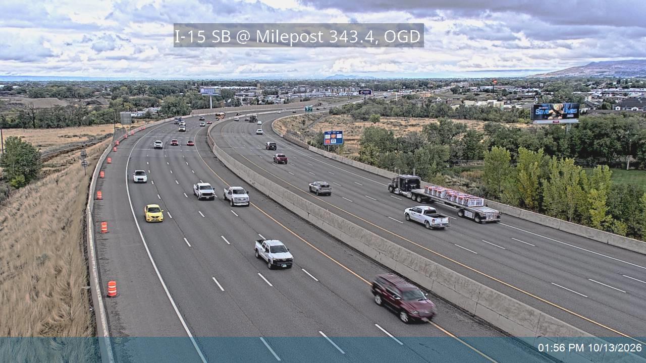 I-15 SB @ Milepost 343.4, OGD live camera view