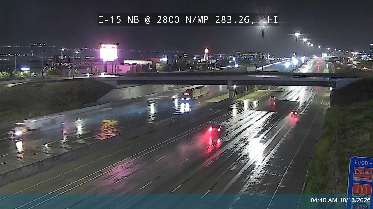 I-15 NB @ 2800 N / MP 283.26, LHI live camera view
