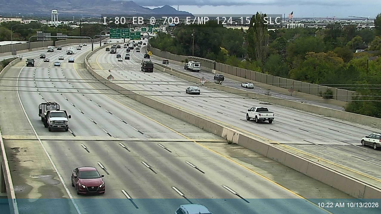 I-80 EB @ 700 E / SR-71 / MP 124.15, SLC live camera view