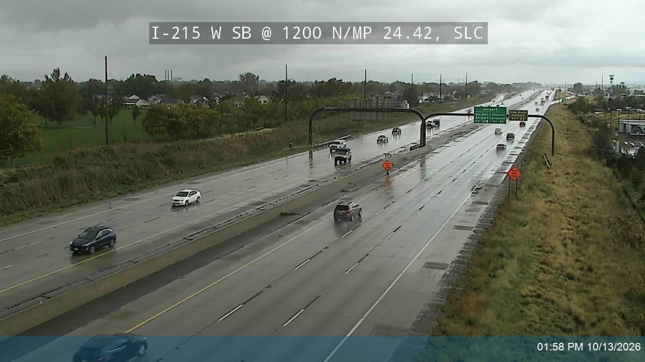 I-215 W SB @ 1200 N / MP 24.42, SLC live camera view