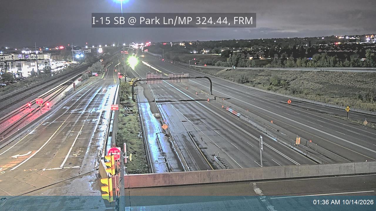 I-15 SB @ Park Ln / 1100 W / SR-225 / MP 324.44, FRM live camera view