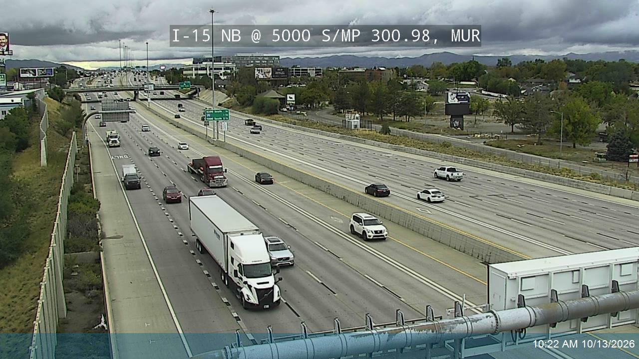 I-15 NB @ 5000 S / MP 301, MUR live camera view