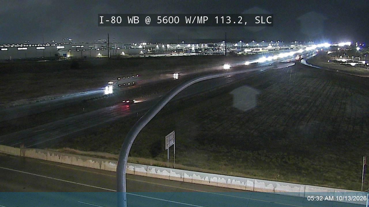 I-80 WB @ 5600 W / SR-172 / MP 113.2, SLC live camera view