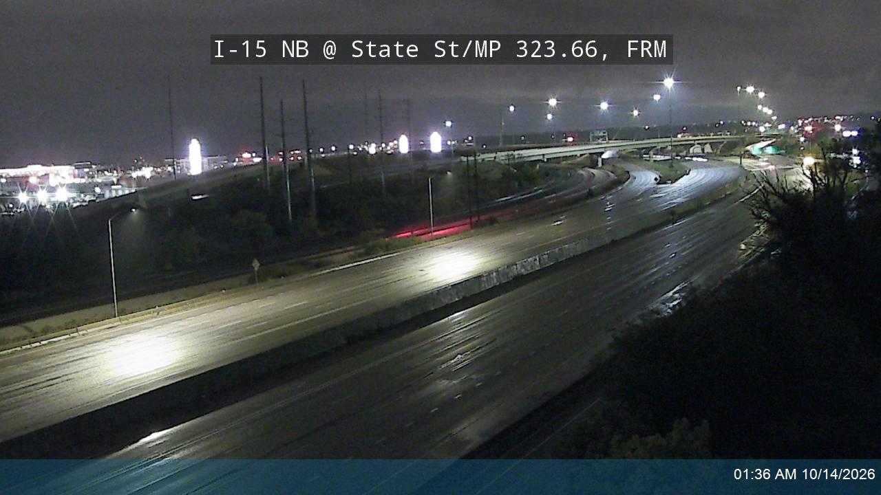 I-15 NB @ State St / MP 323.66, FRM live camera view