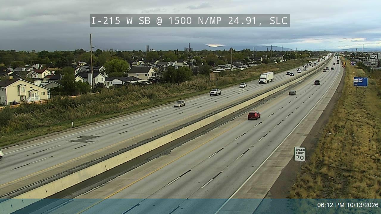 I-215 W SB @ 1500 N / MP 24.91, SLC live camera view