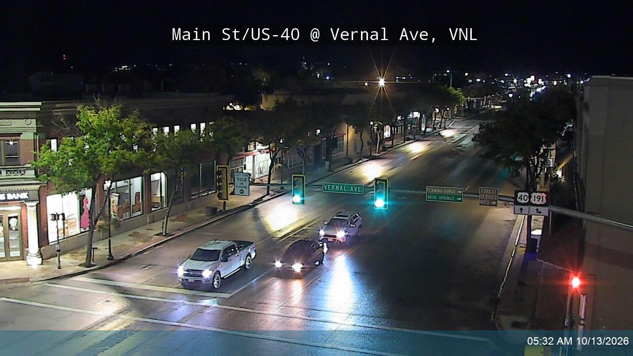 Main St / US-40 @ Vernal Ave / US-191 / MP 144.3, VNL live camera view