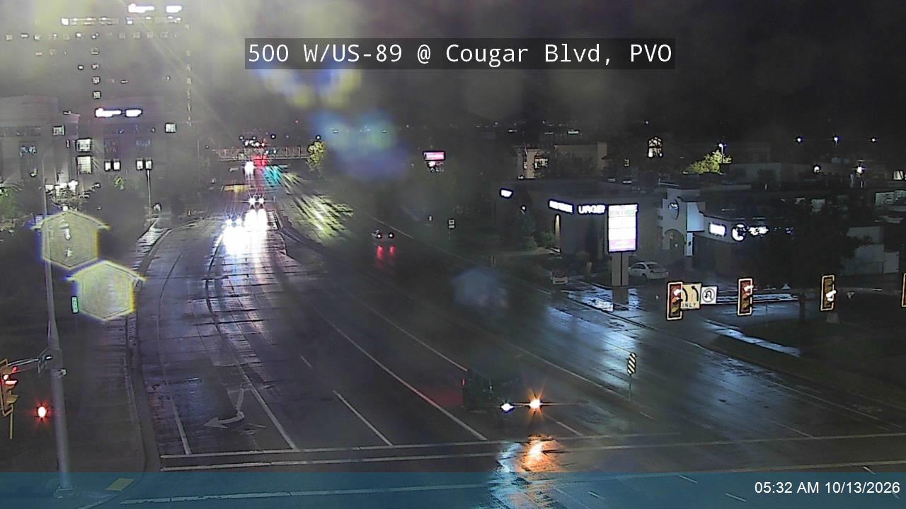 500 W / State St / US-89 @ Cougar Blvd / Columbia Ln / 1230 N, PVO live camera view