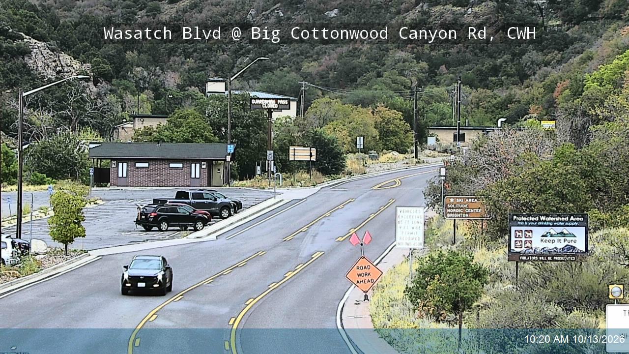 Wasatch Blvd / SR-190/SR-210 @ Big Cottonwood Canyon Rd / Fort Union Blvd / SR-190, CWH live camera view