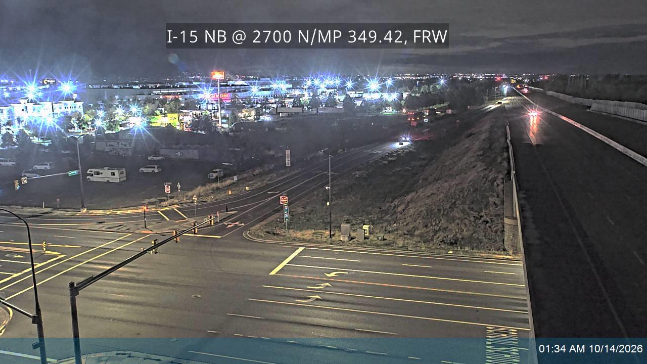 I-15 NB @ 2700 N / SR-134 / MP 349.42, FRW live camera view