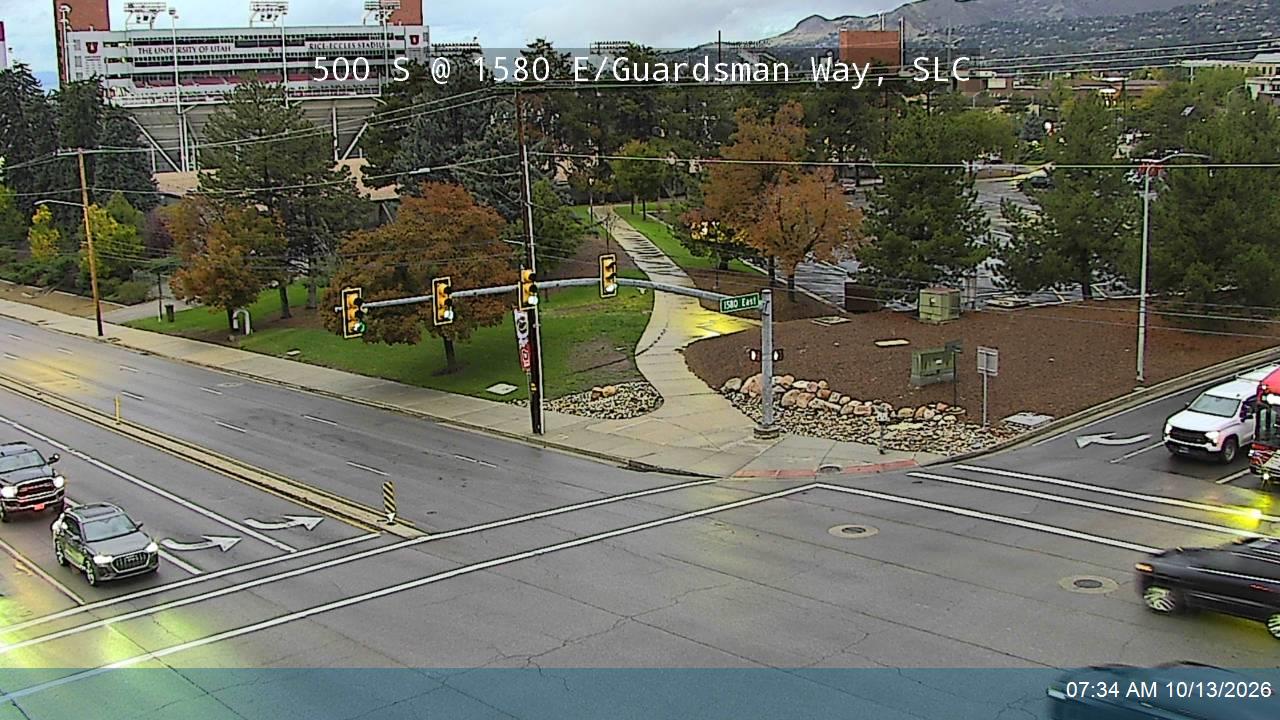 500 S / University Blvd / SR-186 @ 1580 E / Guardsman Way, SLC live camera view