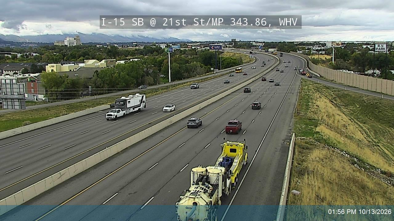 I-15 SB @ 21st St / SR-104 / MP 343.86, WHV live camera view
