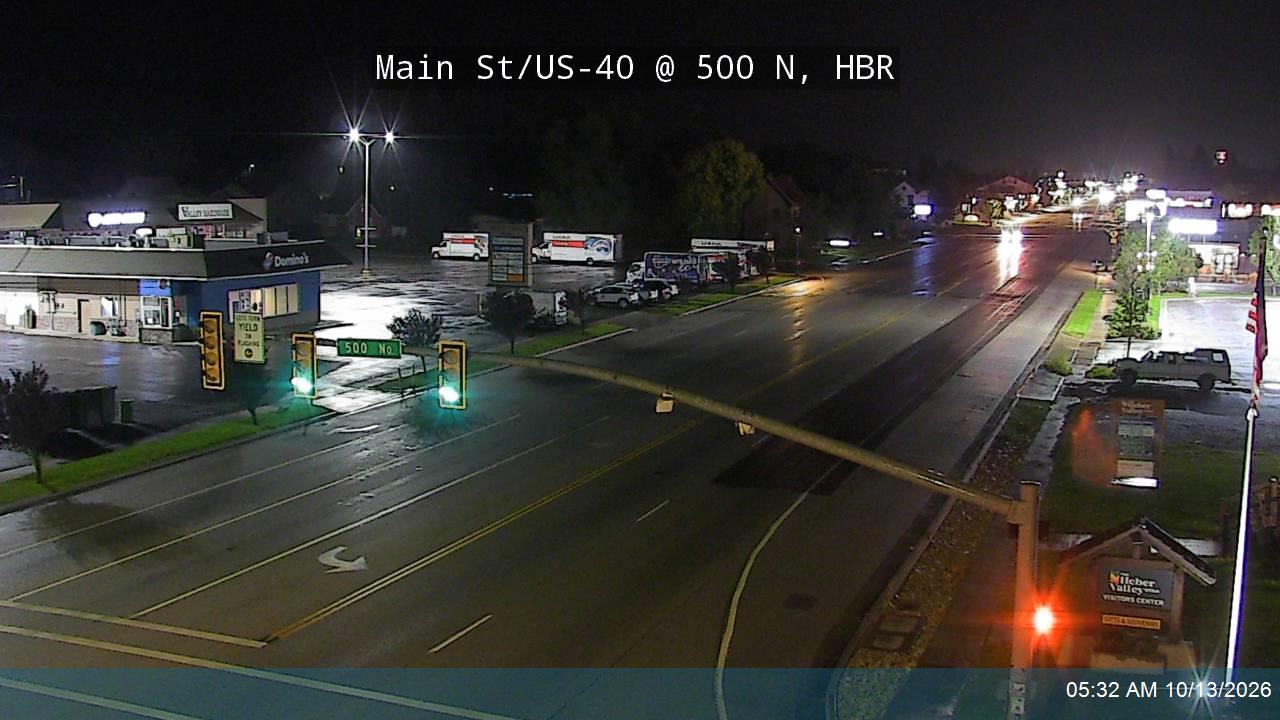 Main St / US-40 @ 500 N / MP 16.4, HBR live camera view