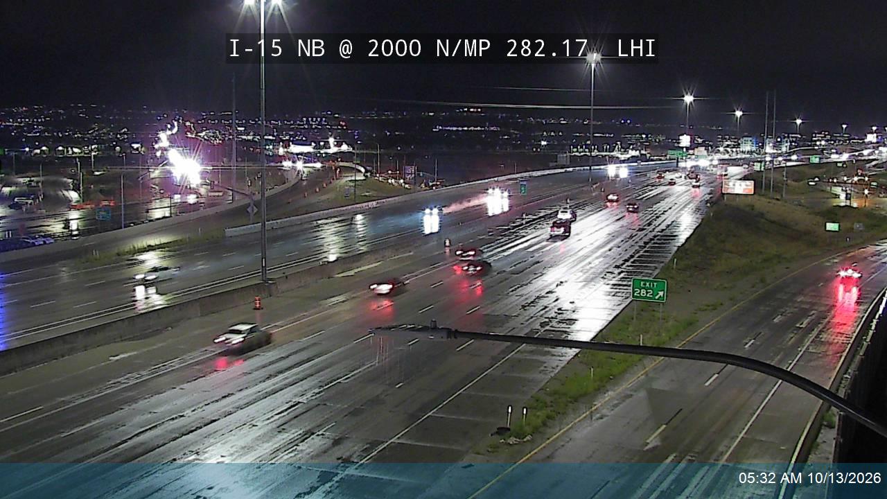 I-15 NB @ 2000 N / MP 282.17, LHI live camera view