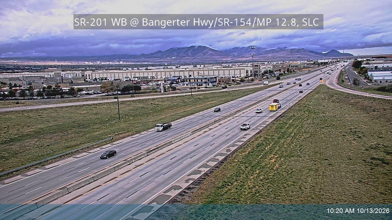 SR-201 WB @ Bangerter Hwy / SR-154 / MP 12.8, SLC live camera view
